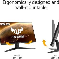 Alternative view of ASUS TUF Gaming VG279Q1A 27inch 165Hz Gaming Monitor Full HD (1920x1080), IPS Extreme Low Motion Blur™, Adaptive-sync, FreeSync™ Premium, 1ms (MPRT)