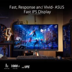 ASUS ROG SWIFT PG279QM 27inch 240Hz Gaming Monitor QHD (2560 x 1440), NVIDIA® G-SYNC® NVIDIA Reflex Latency Analyzer Fast IPS, 1 ms (GTG), DisplayHDR™ 400 10 ASUS ROG SWIFT PG279QM 27inch 240Hz Gaming Monitor QHD (2560 x 1440), NVIDIA® G-SYNC® NVIDIA Reflex Latency Analyzer Fast IPS, 1 ms (GTG), DisplayHDR™ 400 - Image 5