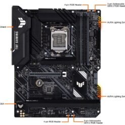 Alternative view of ASUS TUF GAMING H570-PRO WIFI Intel® H570 (LGA 1200) ATX Gaming Motherboard with PCIe 4.0, three M.2 slots, 8+1 DrMOS power stages, Intel® WiFi 6