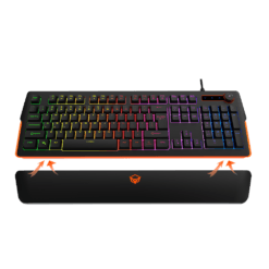 MeeTion RGB Membrane Gaming Keyboard with  Magnetic Wrist Rest and Media Control K9520 - Image 4