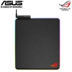 Alternative view of ASUS ROG Balteus RGB Gaming Mouse Pad with 15-Zone Aura Sync lighting, portrait hard surface, USB Passthrough