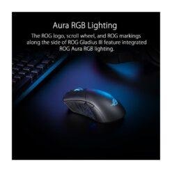 ASUS P706 ROG Gladius III Wireless Classic Asymmetrical Wireless RGB Gaming Mouse with Tri-Mode Connectivity (2.4 Ghz, Bluetooth, Wired USB 2.0) 26,000 Dpi With 1% Deviation 14 ASUS P706 ROG Gladius III Wireless Classic Asymmetrical Wireless RGB Gaming Mouse with Tri-Mode Connectivity (2.4 Ghz, Bluetooth, Wired USB 2.0) 26,000 Dpi With 1% Deviation - Image 7