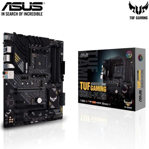 ASUS TUF GAMING B550-PLUS AMD B550 (Ryzen AM4) ATX Gaming Motherboard with PCIe 4.0, dual M.2, 10 DrMOS power stages