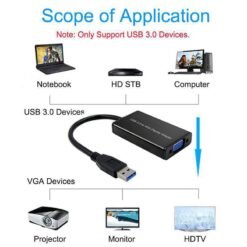Alternative view of Onten 5201 USB 3.0 To VGA Converter Adapter