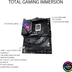 Alternative view of ASUS ROG STRIX Z690-E GAMING WIFI Intel® Z690 LGA 1700 ATX Motherboard with PCIe® 5.0, 18+1 power stages, DDR5