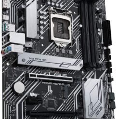 Alternative view of ASUS PRIME H570-PLUS Intel® H570 (LGA 1200) ATX Motherboard with dual M.2, 8 power stages, Intel® 1 Gb Ethernet