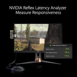 ASUS ROG SWIFT PG279QM 27inch 240Hz Gaming Monitor QHD (2560 x 1440), NVIDIA® G-SYNC® NVIDIA Reflex Latency Analyzer Fast IPS, 1 ms (GTG), DisplayHDR™ 400 8 ASUS ROG SWIFT PG279QM 27inch 240Hz Gaming Monitor QHD (2560 x 1440), NVIDIA® G-SYNC® NVIDIA Reflex Latency Analyzer Fast IPS, 1 ms (GTG), DisplayHDR™ 400 - Image 3