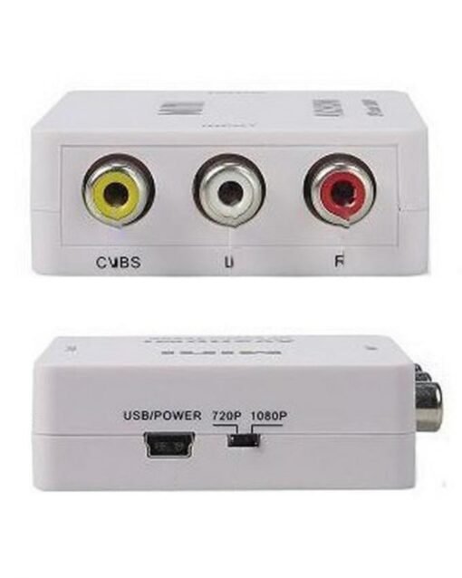 AV Audio Video To HDMI Adapter - White