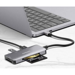 Alternative view of Onten 91182 USB-C To CF/SD/TF Card Reader With 2 X USB3.0 Port Hub