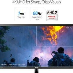 ASUS VP28UQG 28 inch 4K UHD 1ms Gaming Monitor with Adaptive-Sync/FreeSync™, Flicker Free, Blue Light Filter - Image 3