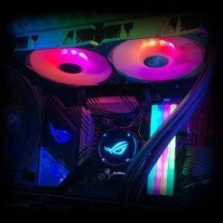 ASUS ROG Strix LC 240 RGB All-in-One Liquid CPU Cooler with Aura Sync, and Dual ROG 120mm Addressable RGB Radiator Fans 15 ASUS ROG Strix LC 240 RGB All-in-One Liquid CPU Cooler with Aura Sync, and Dual ROG 120mm Addressable RGB Radiator Fans - Image 8