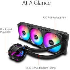 ASUS ROG Strix LC 360 RGB All-in-One Liquid CPU Cooler with Aura Sync and Triple ROG 120mm Addressable RGB Radiator Fans 6 ASUS ROG Strix LC 360 RGB All-in-One Liquid CPU Cooler with Aura Sync and Triple ROG 120mm Addressable RGB Radiator Fans - Image 3