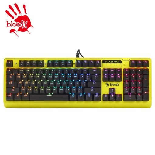 a4tech Bloody B810RC Optical RGB Mechanical Gaming Keyboard Punk Yellow Blue Switch