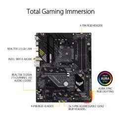 ASUS TUF GAMING B550-PLUS (WI-FI) AMD B550 (Ryzen AM4) ATX Gaming Motherboard with PCIe 4.0, dual M.2, 10 DrMOS power stages, Intel Wi-Fi 6, 2.5 Gb Ethernet 7 ASUS TUF GAMING B550-PLUS (WI-FI) AMD B550 (Ryzen AM4) ATX Gaming Motherboard with PCIe 4.0, dual M.2, 10 DrMOS power stages, Intel Wi-Fi 6, 2.5 Gb Ethernet - Image 2