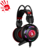 a4tech BloodyG300 Comfort Glare Neon Gaming Headset with 3.5mm 2 Pins Connector- Black & Red