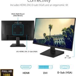 ASUS VA24EHE 23.8 inch 75Hz IPS Eye Care Monitor Full HD  Adaptive-Sync/FreeSync™, Low Blue Light, Flicker Free, Wall Mountable - Image 4