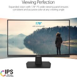 ASUS VA24EHE 23.8 inch 75Hz IPS Eye Care Monitor Full HD  Adaptive-Sync/FreeSync™, Low Blue Light, Flicker Free, Wall Mountable - Image 3