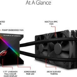 ASUS ROG Ryujin 240 All-In-One Liquid CPU Cooler with Livedash Color OLED, Aura Sync RGB and 2x Noctua Ippc 2000 PWM 120mm Radiator Fans 8 ASUS ROG Ryujin 240 All-In-One Liquid CPU Cooler with Livedash Color OLED, Aura Sync RGB and 2x Noctua Ippc 2000 PWM 120mm Radiator Fans - Image 3