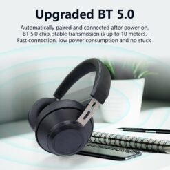 Bluedio BT5 Wireless Headphone and Stereo Bluetooth 5.0 Over-Ear Headset with Built-in Microphone - Image 2