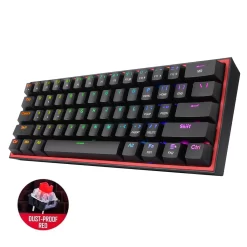 Alternative view of Redragon Fizz K617 RGB Wired Mechanical Gaming Keyboard with Red Switch 61 Keys