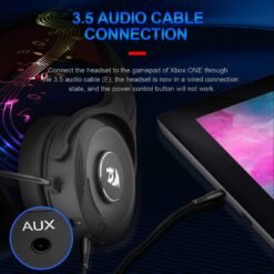 REDRAGON H818 PELOPS 2.4G Wireless Gaming Headphones 7. 1 Surround Sound 8 REDRAGON H818 PELOPS 2.4G Wireless Gaming Headphones 7. 1 Surround Sound - Image 3