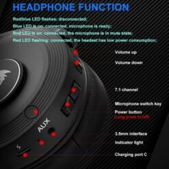 REDRAGON H818 PELOPS 2.4G Wireless Gaming Headphones 7. 1 Surround Sound 11 REDRAGON H818 PELOPS 2.4G Wireless Gaming Headphones 7. 1 Surround Sound - Image 6