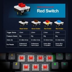 Redragon K621 Horus Pro TKL RGB Bluetooth 5.0 Wireless Mechanical Gaming Keyboard USB 2.4G 3 Mode Slim 97 Keys 9 Redragon K621 Horus Pro TKL RGB Bluetooth 5.0 Wireless Mechanical Gaming Keyboard USB 2.4G 3 Mode Slim 97 Keys - Image 4