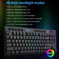 Redragon K621 Horus Pro TKL RGB Bluetooth 5.0 Wireless Mechanical Gaming Keyboard USB 2.4G 3 Mode Slim 97 Keys 8 Redragon K621 Horus Pro TKL RGB Bluetooth 5.0 Wireless Mechanical Gaming Keyboard USB 2.4G 3 Mode Slim 97 Keys - Image 3