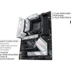 ASUS ROG STRIX B550-A GAMING MD B550 Ryzen AM4 Gaming ATX motherboard with PCIe® 4.0, teamed power stages, Intel® 2.5Gb Ethernet, dual M.2 with heatsinks 10 ASUS ROG STRIX B550-A GAMING MD B550 Ryzen AM4 Gaming ATX motherboard with PCIe® 4.0, teamed power stages, Intel® 2.5Gb Ethernet, dual M.2 with heatsinks - Image 3