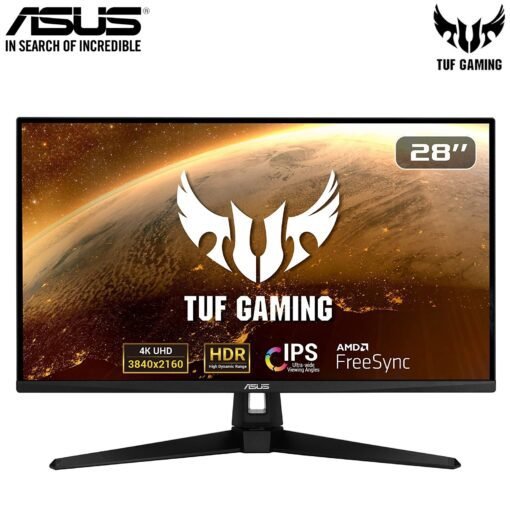 ASUS TUF Gaming VG289Q1A 24 inch 4K UHD Gaming Monitor 60Hz 4K (3840x2160), IPS, DCI-P3 , Adaptive-Sync, FreeSync™, HDR 10