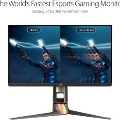 ASUS ROG Swift PG259QN 24.5 jnch 360Hz eSports NVIDIA® G-SYNC® Gaming Monitor FHD (1920 x 1080), Fast IPS, 1 ms (GTG), HDR, NVIDIA ULMB 12 ASUS ROG Swift PG259QN 24.5 jnch 360Hz eSports NVIDIA® G-SYNC® Gaming Monitor FHD (1920 x 1080), Fast IPS, 1 ms (GTG), HDR, NVIDIA ULMB - Image 5