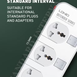 LDNIO 10A 2500W Electrical Socket Switch Plug 4USB Smart Extension Multifunction SC4408 10 LDNIO 10A 2500W Electrical Socket Switch Plug 4USB Smart Extension Multifunction SC4408 - Image 3