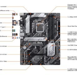 Alternative view of ASUS PRIME B560-PLUS Intel® B560 (LGA 1200) ATX Motherboard with PCIe® 4.0, two M.2 slots, 8 power stages, Intel® 1 Gb Ethernet, DisplayPort, HDMI, D-Sub, USB 3.2