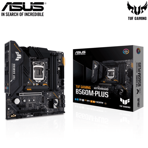 ASUS TUF GAMING B560M-E Intel® B560 (LGA 1200) mATX motherboard with PCIe 4.0, two M.2 slots, 8 Power stages, Realtek 2.5Gb Ethernet, DisplayPort 1.4, HDMI 2.0, USB 3.2