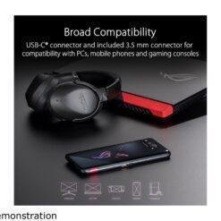 ASUS ROG Strix Go BT Bluetooth® Wireless Gaming Headset with Qualcomm® aptX™ Adaptive Active Noise cancelation (ANC) technology for PCs, Nintendo Switch™, smart devices and PS5™ - Image 5