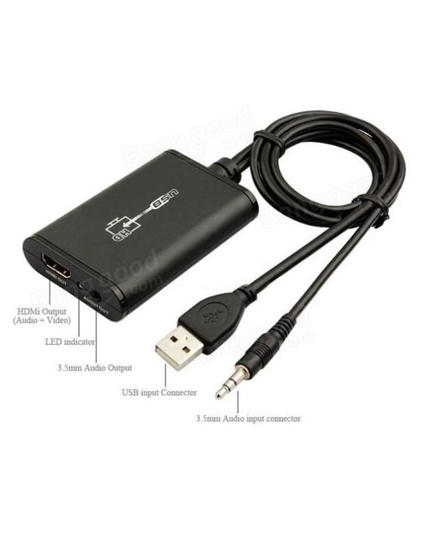 Buy Usb To Hdmi Converter With Audio Black At Best Price In Pakistan Playtech