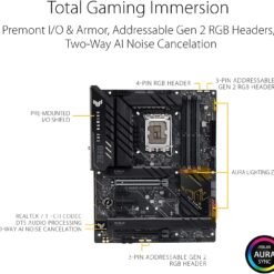 ASUS TUF GAMING Z690-PLUS WIFI D4 Intel® Z690 (LGA 1700) ATX Gaming Motherboard, 15 DrMOS power stages, PCIe® 5.0, DDR4 memory, four M.2 slots 12 ASUS TUF GAMING Z690-PLUS WIFI D4 Intel® Z690 (LGA 1700) ATX Gaming Motherboard, 15 DrMOS power stages, PCIe® 5.0, DDR4 memory, four M.2 slots - Image 6