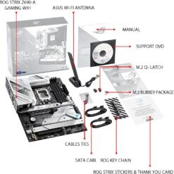 ASUS ROG STRIX Z690-A GAMING WIFI D4 Intel®Z690 LGA 1700 ATX Motherboard with PCIe®5.0, 16+1 DrMos, Two-Way AI Noise Cancelation, AI Overclocking 12 ASUS ROG STRIX Z690-A GAMING WIFI D4 Intel®Z690 LGA 1700 ATX Motherboard with PCIe®5.0, 16+1 DrMos, Two-Way AI Noise Cancelation, AI Overclocking - Image 6