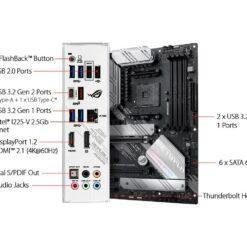 ASUS ROG STRIX B550-A GAMING MD B550 Ryzen AM4 Gaming ATX motherboard with PCIe® 4.0, teamed power stages, Intel® 2.5Gb Ethernet, dual M.2 with heatsinks 13 ASUS ROG STRIX B550-A GAMING MD B550 Ryzen AM4 Gaming ATX motherboard with PCIe® 4.0, teamed power stages, Intel® 2.5Gb Ethernet, dual M.2 with heatsinks - Image 6