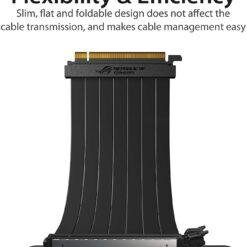ASUS ROG Strix Riser Cable 240 mm PCI-E 3.0 x 16 with 90 degree adapter, patent SafeSlot™ design, EMI Shielding 11 ASUS ROG Strix Riser Cable 240 mm PCI-E 3.0 x 16 with 90 degree adapter, patent SafeSlot™ design, EMI Shielding - Image 4