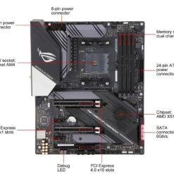 ASUS ROG Strix X570-E Gaming AMD X570 ATX Gaming Motherboard with PCIe 4.0, 2.5 Gbps and Intel Gigabit LAN, Wi-Fi 6 (802.11ax), 16 power stages, dual M.2 13 ASUS ROG Strix X570-E Gaming AMD X570 ATX Gaming Motherboard with PCIe 4.0, 2.5 Gbps and Intel Gigabit LAN, Wi-Fi 6 (802.11ax), 16 power stages, dual M.2 - Image 6