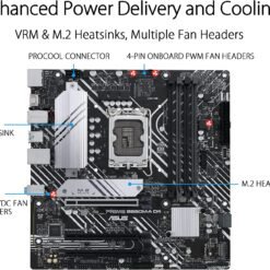 ASUS Prime B660M-A D4 LGA 1700(Intel 12th Gen) mATX Motherboard (PCIe 4.0, DDR4,2xM.2 Slots, 1Gb LAN - Image 4
