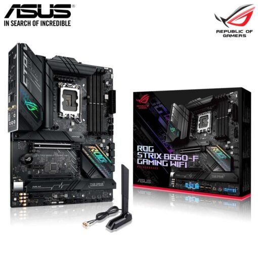 ASUS ROG STRIX B660-F GAMING WIFI Intel® B660 LGA 1700 ATX Motherboard with PCIe® 5.0, 16+1 Power Stages, DDR5 Memory Support