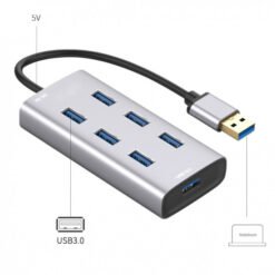 Onten 8108 USB 3.0 Hub Ultra Slim 7 Port ForMac USB Hub - Image 3