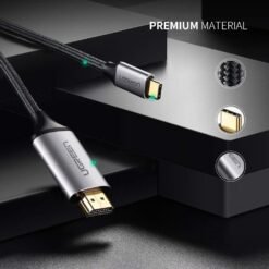 UGREEN 2M USB Type-C to HDMI 4K Nylon Cable Thunderbolt Supported 9 UGREEN 2M USB Type-C to HDMI 4K Nylon Cable Thunderbolt Supported - Image 4