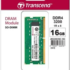 Transcend JetRam 16GB DDR4 3200Mhz Unbuffered SO-DIMM Laptop Memory RAM