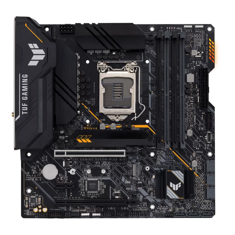 ASUS TUF GAMING B560-PLUS WIFI Intel® B560 (LGA 1200) mATX motherboard with PCIe 4.0, two M.2 slots, 8+1 Power stages, Realtek 2.5Gb Ethernet, Intel® Wi-Fi 6 - Image 4