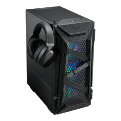 Alternative view of ASUS TUF Gaming GT301 ATX Mid-Tower Compact RGB Gaming Case with Tempered Glass side panel and headphone hanger