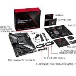 ASUS ROG Crosshair VIII Hero (WI-FI) AMD X570 ATX Gaming Motherboard with PCIe 4.0, 16 power stages , OptiMem III, on-board Wi-Fi 6 (802.11ax), 2.5 Gbps LAN, USB 3.2 - Image 5
