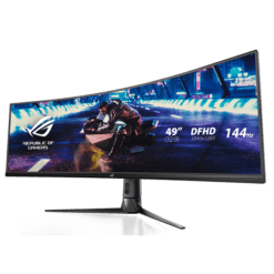 Alternative view of ASUS ROG Strix XG49VQ 49 inch 144Hz Super Ultra-Wide HDR Curved Gaming Monitor 4ms 32:9 (3840 x 1080) FreeSync™ 2 HDR, DisplayHDR™ 400, DCI-P3: 90%, Shadow Boost